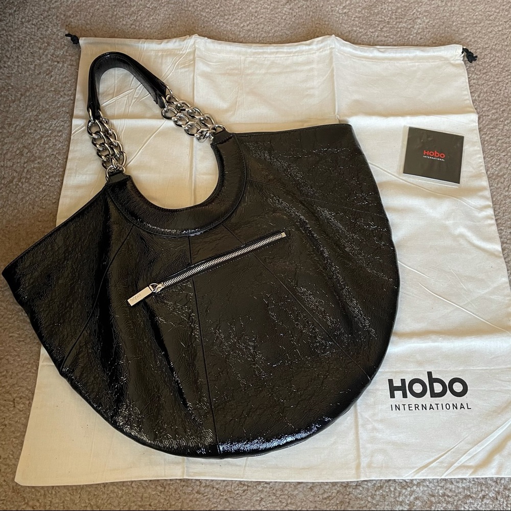 Hobo International Black Janelle Purse EUC